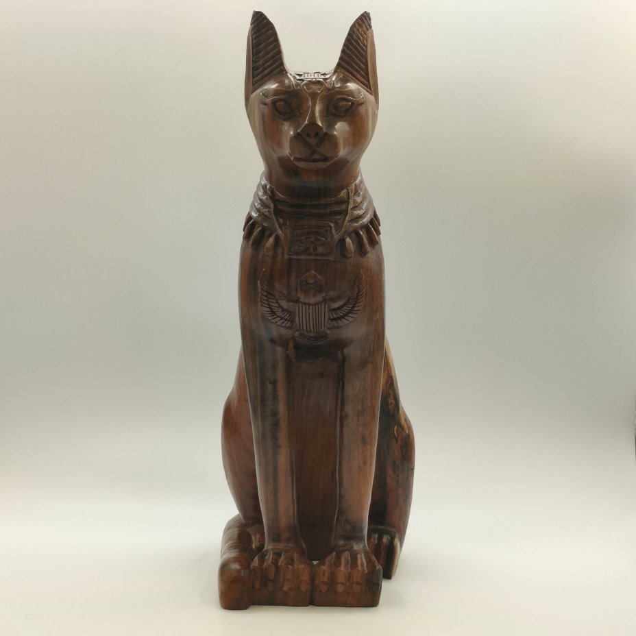 Скульптура "Бастет", дерево, резьба, тонировка, Азия, 1980-2010 гг.