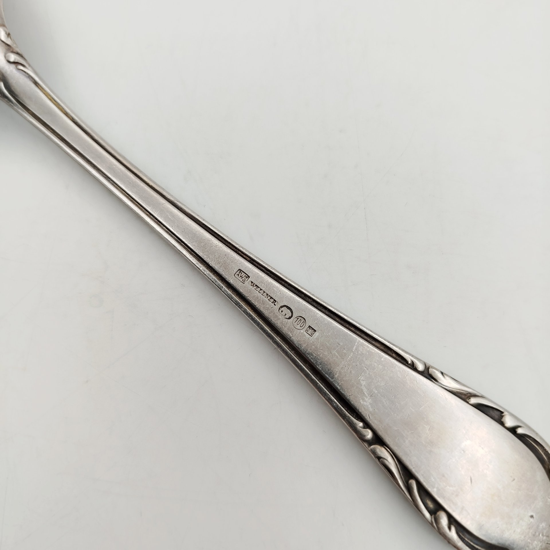 Ложка сервировочная, металл, серебрение, August Wellner Söhne, Германия, 1890-1930 гг., August Wellner Söhne