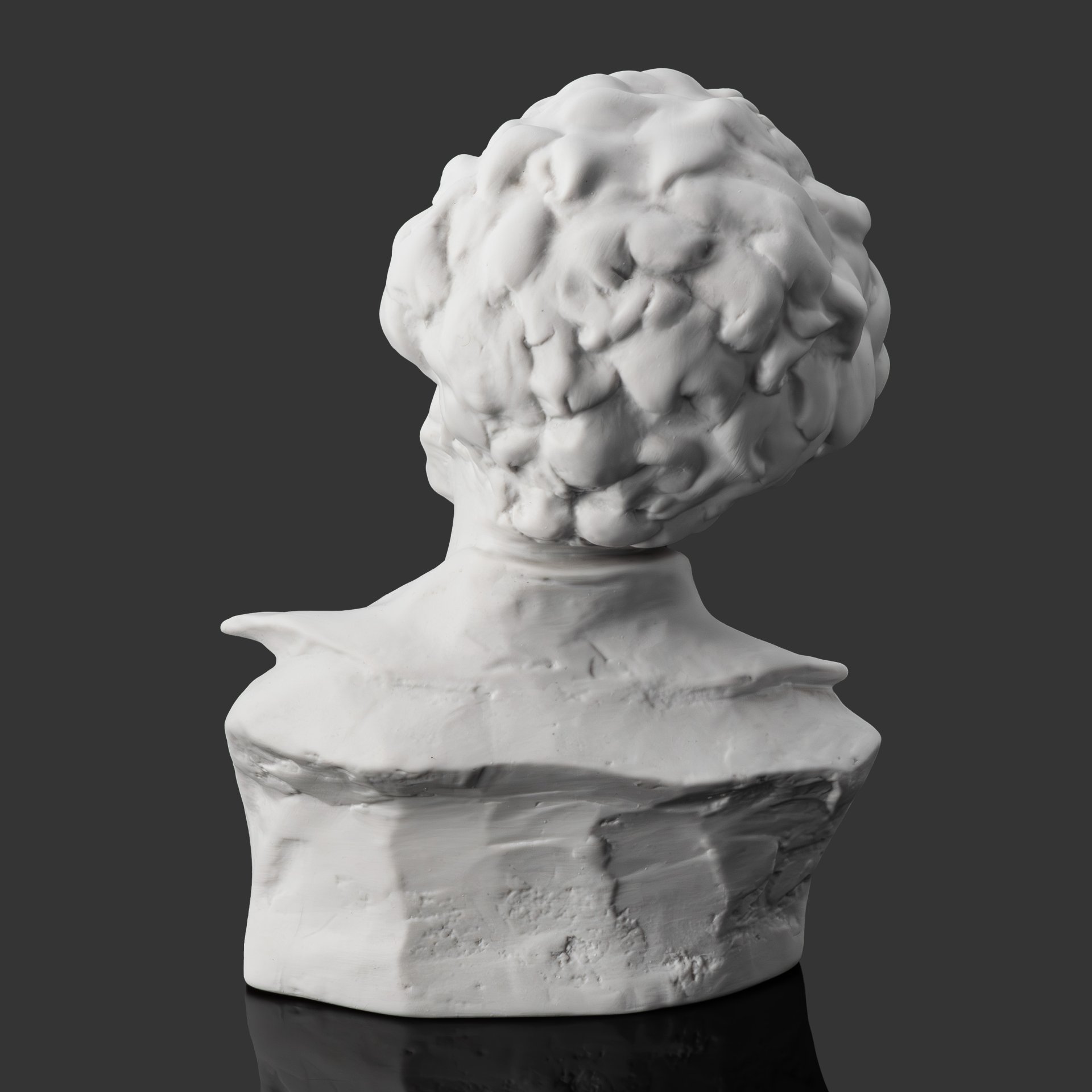 Бюст "А.С. Пушкин", автор модели А.Д. Корсиков, фарфор, бисквит, Ленинградский фарфоровый завод (ЛФЗ), СССР, 1960-1970 гг.