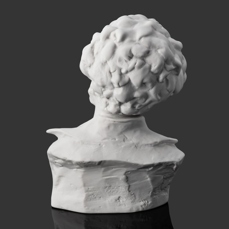 Бюст "А.С. Пушкин", автор модели А.Д. Корсиков, фарфор, бисквит, Ленинградский фарфоровый завод (ЛФЗ), СССР, 1960-1970 гг.