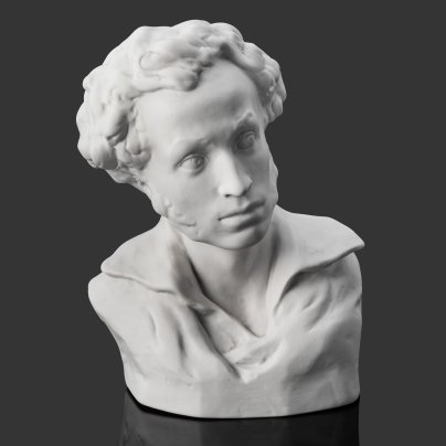 Бюст "А.С. Пушкин", автор модели А.Д. Корсиков, Ленинградский фарфоровый завод (ЛФЗ)