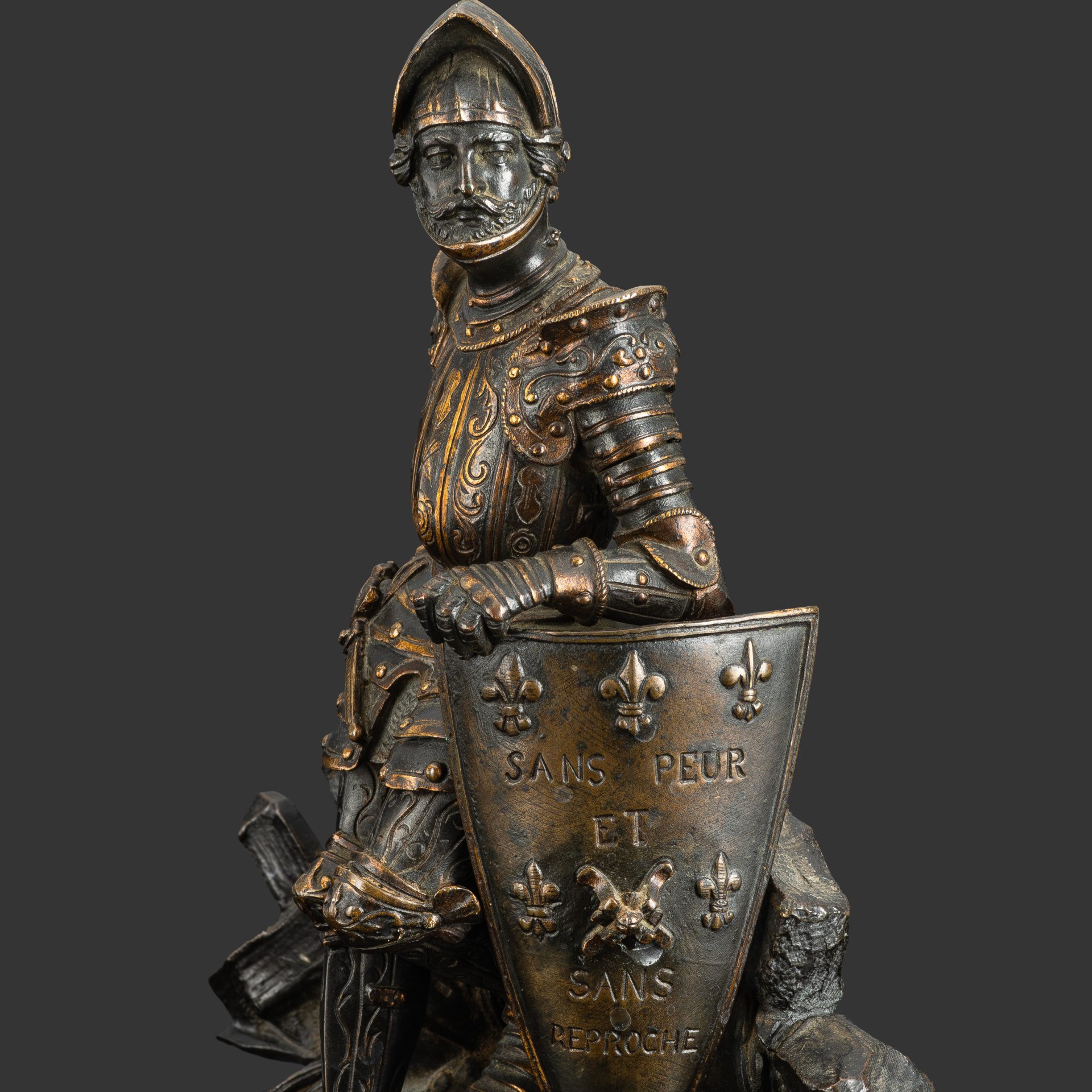Скульптура "Рыцарь после сражения" ("Без страха и упрека"), бронза, литье, Европа, 1950-1970 гг.