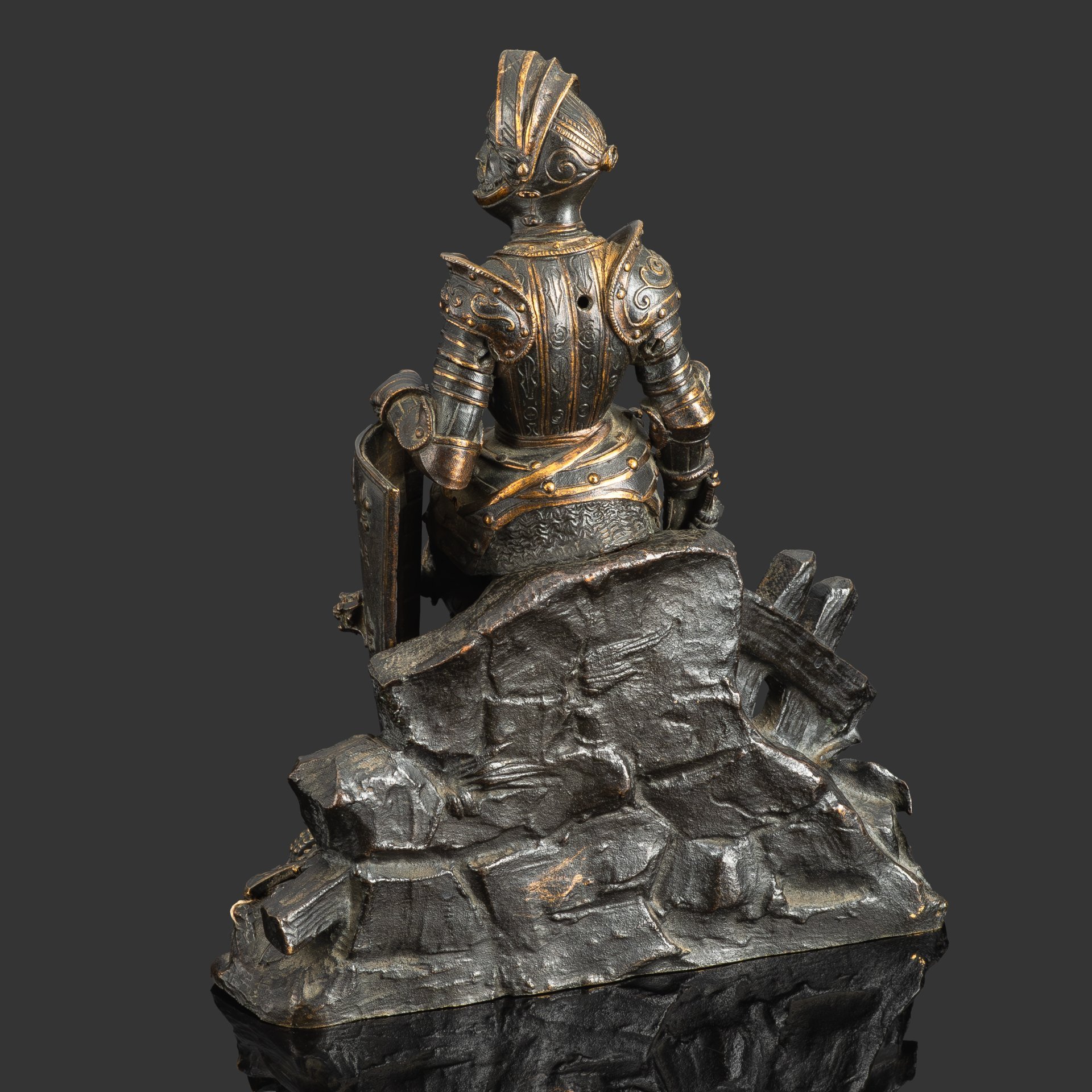 Скульптура "Рыцарь после сражения" ("Без страха и упрека"), бронза, литье, Европа, 1950-1970 гг.