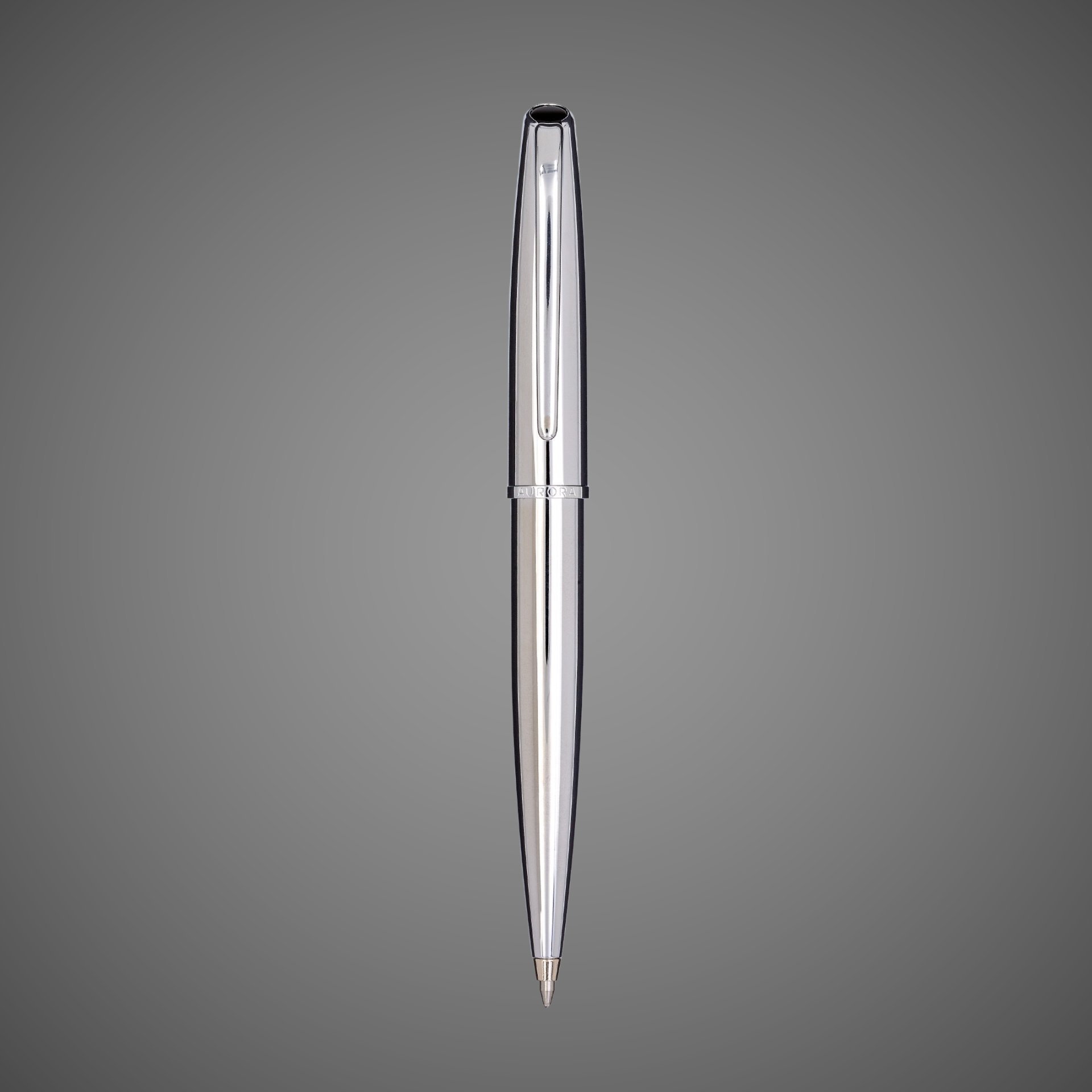 Шариковая ручка Aurora Style Metal Shiny Chrome CT, в подарочной коробке, Металлы: латунь, хром