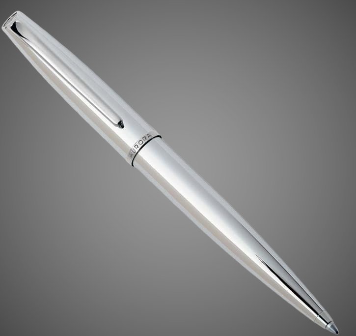 Шариковая ручка Aurora Style Metal Shiny Chrome CT, в подарочной коробке, Металлы: латунь, хром