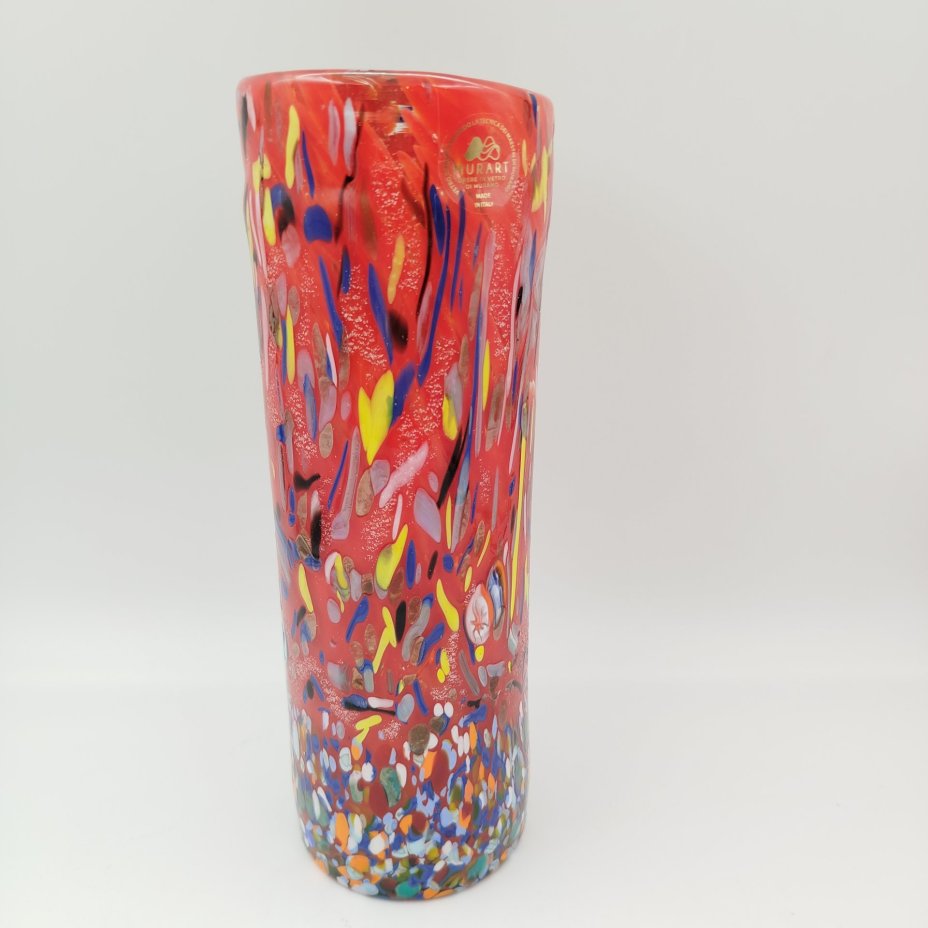 Ваза для цветов, яркого красного цвета, Murart, ручная работа