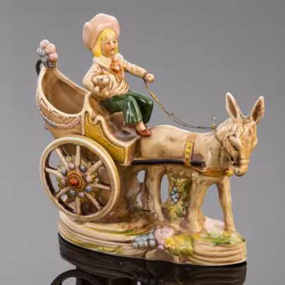 Статуэтка "Повозка", VEB Porzellanfiguren Lippelsdorf (Липпельсдорф)