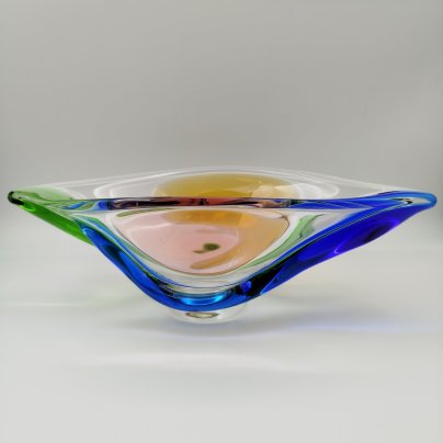 Фруктовница (конфетница) из серии "Рапсодия", дизайнер Франтишек Земек (František Zemek), Mstisov Glassworks (Стекольный завод в Мстишов)