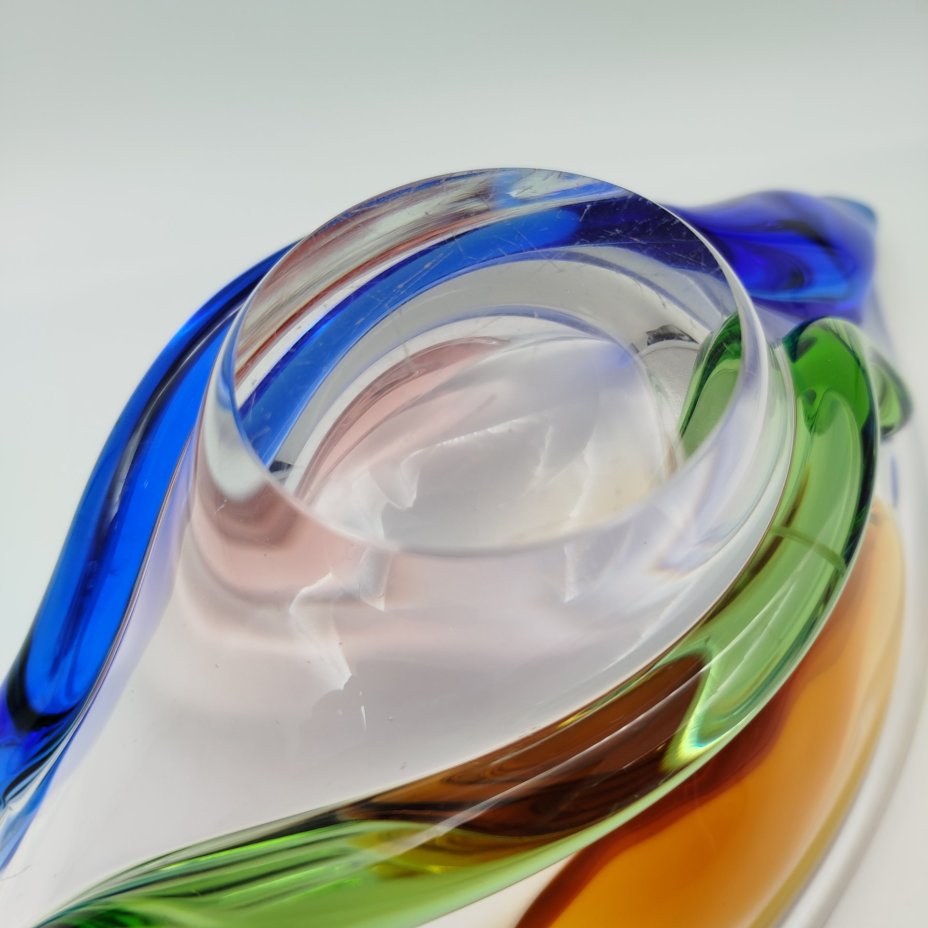 Фруктовница (конфетница) из серии "Рапсодия", дизайнер Франтишек Земек (František Zemek), Mstisov Glassworks (Стекольный завод в Мстишов)