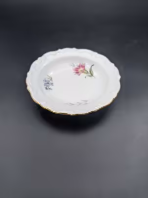 Розетка с цветочным декором, фарфор, деколь, золочение, Kahla, ГДР, 1968-1987 гг., Kahla