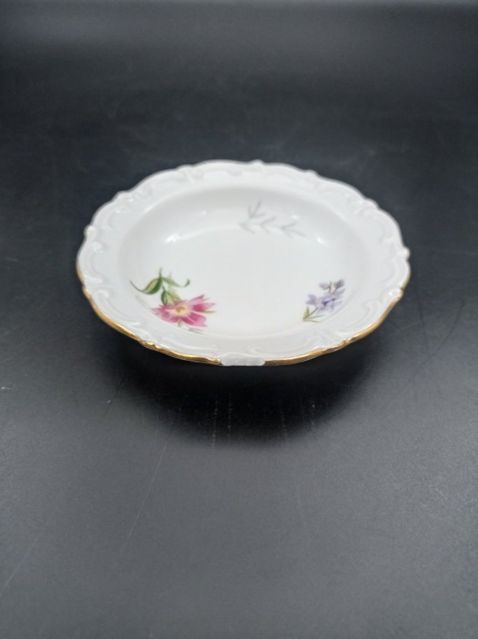 Розетка с цветочным декором, фарфор, деколь, золочение, Kahla, ГДР, 1968-1987 гг., Kahla