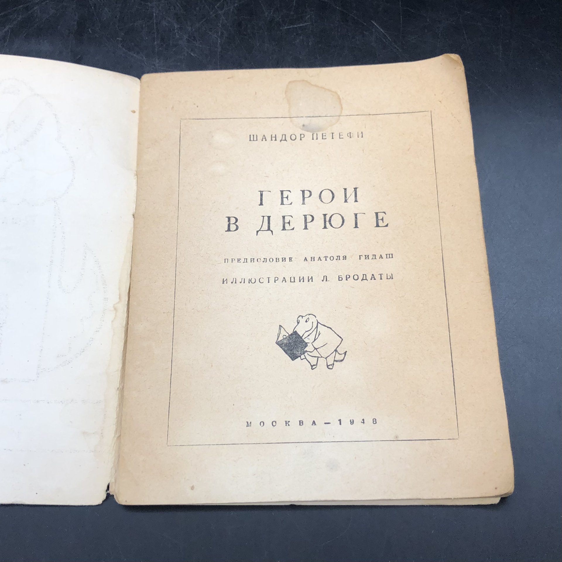 Книга с иллюстрациями "Герои в Дерюге" Шандор Петефи, бумага, печать, Издательство «Правда», СССР, 1948 г., Издательство «Правда»