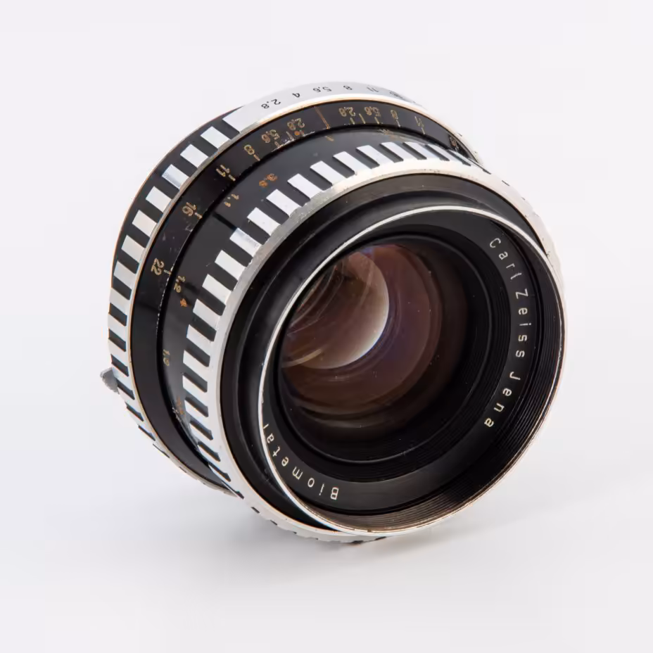 Объектив "Biometar" 2,8/80, металл, стекло, пластик, кожа, Carl Zeiss, ГДР, 1970-1980 гг., Carl Zeiss