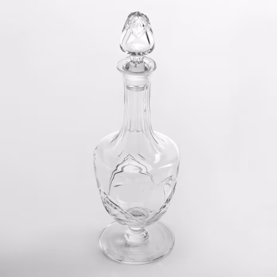 Штоф с рельефным декором, стекло, СССР, 1950-1980 гг.
