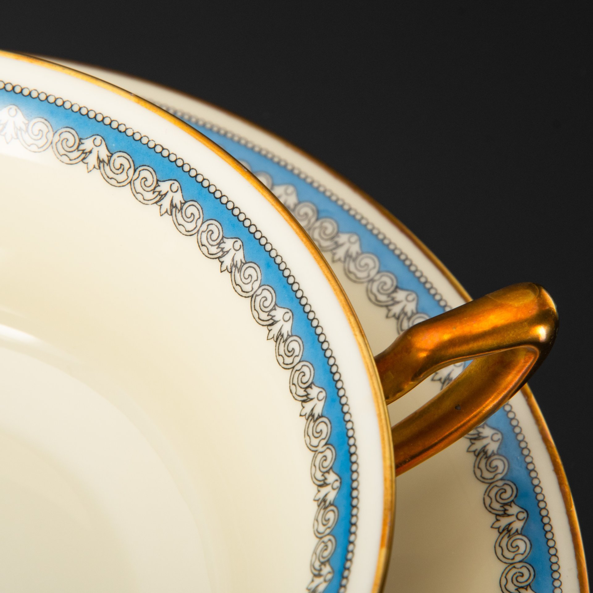 Бульонница с орнаментальным декором, "Ivory" (для американского рынка), фарфор, деколь, золочение, Rosenthal (Розенталь), Rosenthal (Розенталь)