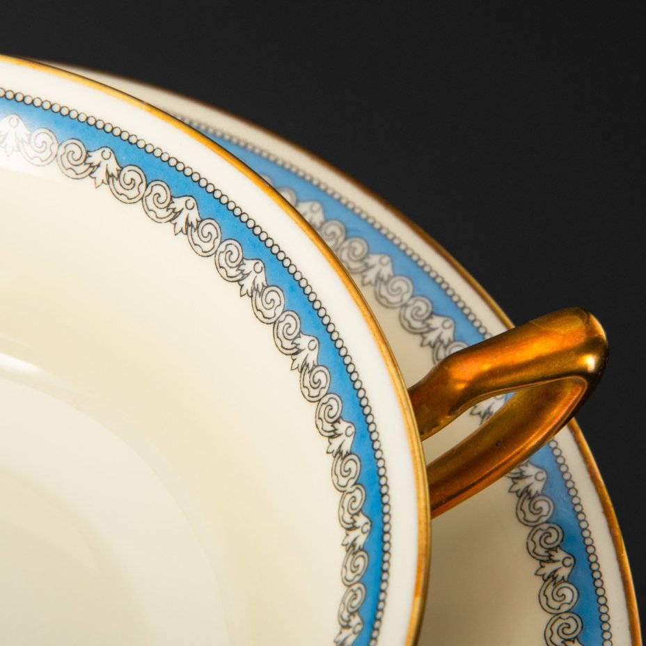 Бульонница с орнаментальным декором, "Ivory" (для американского рынка), фарфор, деколь, золочение, Rosenthal (Розенталь), Rosenthal (Розенталь)