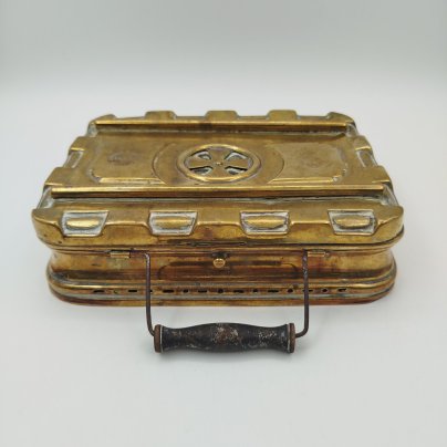 Портативная конфорка (обогреватель), латунь, дерево, Франция, 1890-1910 гг.