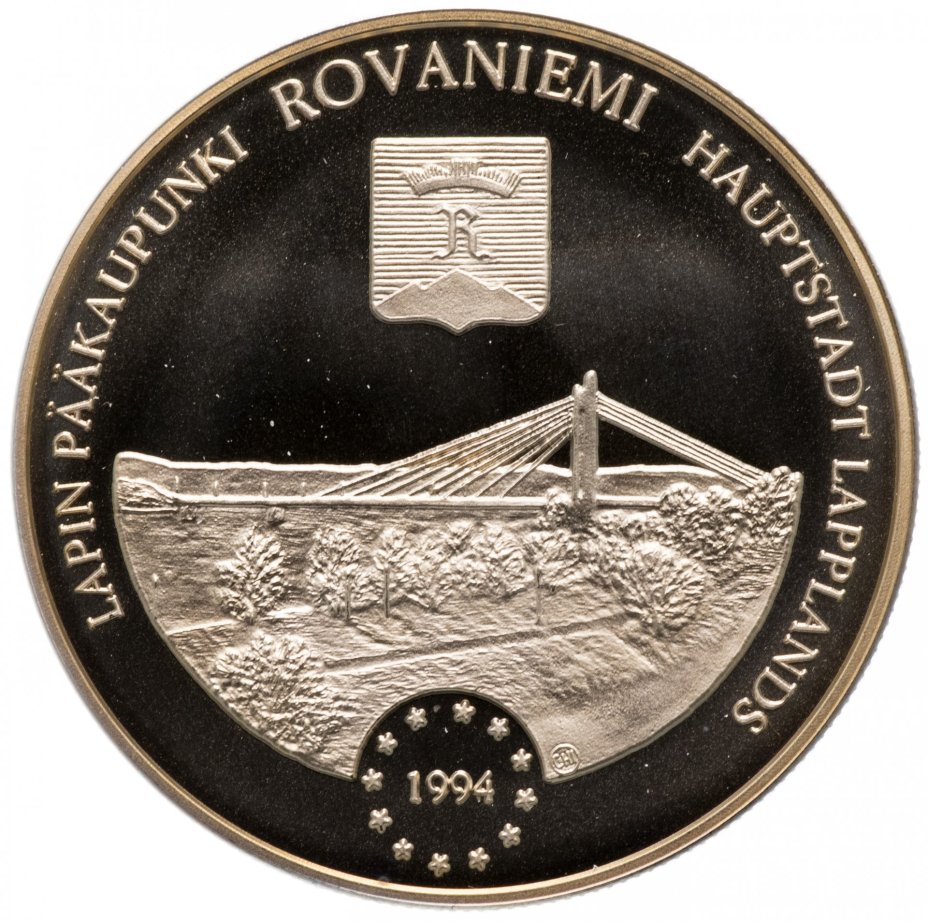 Финляндия 5 экю (ecu) 1994 "Рованиеми"