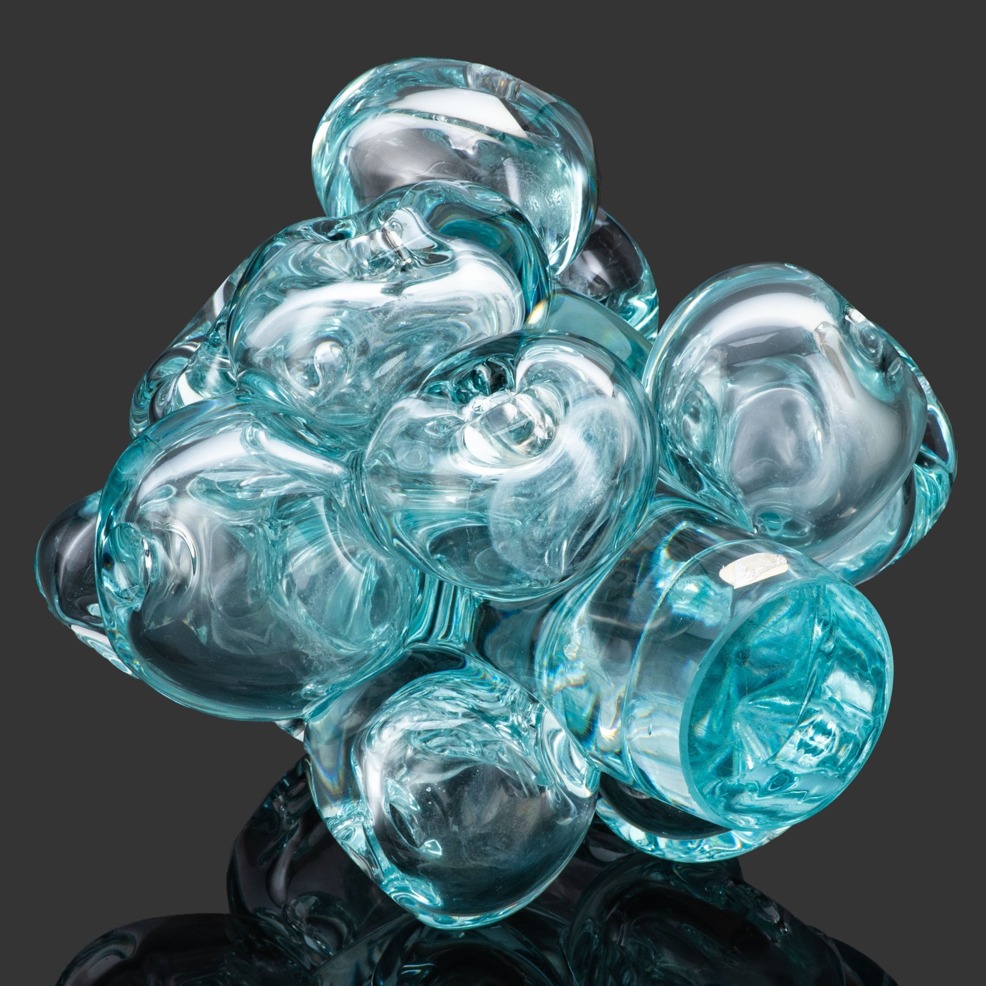 Ваза (настольное украшение) в виде яблок, стекло, Чехословакия, 1950-1970 гг.