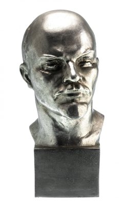 Бюст "Владимир Ильич Ленин", силумин, литье, скульптор В.И. Сычев, СССР, 1970-1980 гг.
