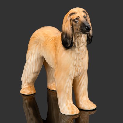 Статуэтка "Афганская борзая", мануфактура Sylva Ceramics, фаянс, роспись, аэрография, Великобритания, 1960-1970 гг.