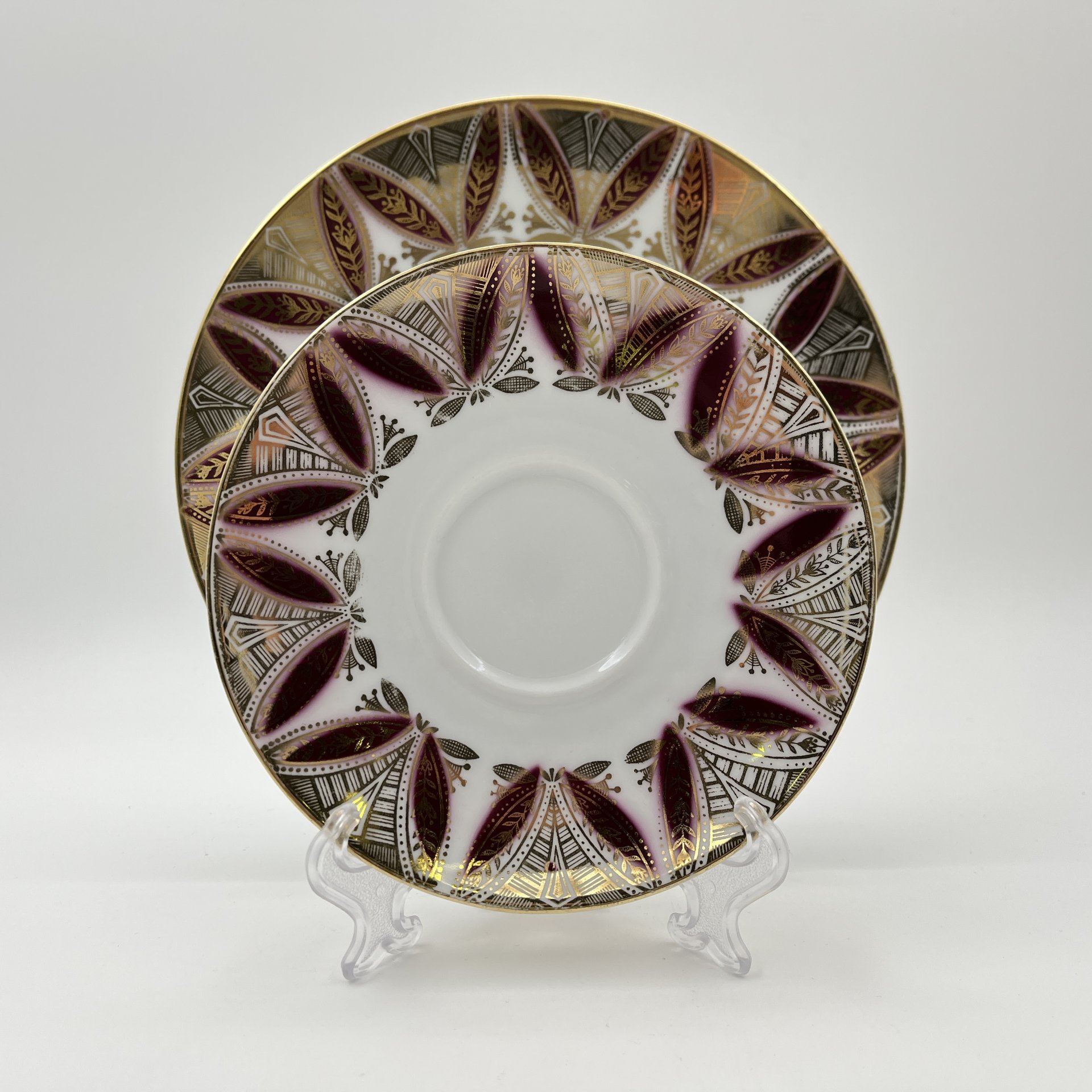 Чайное трио с растительным декором, Waldsassen Bareuther & Co.