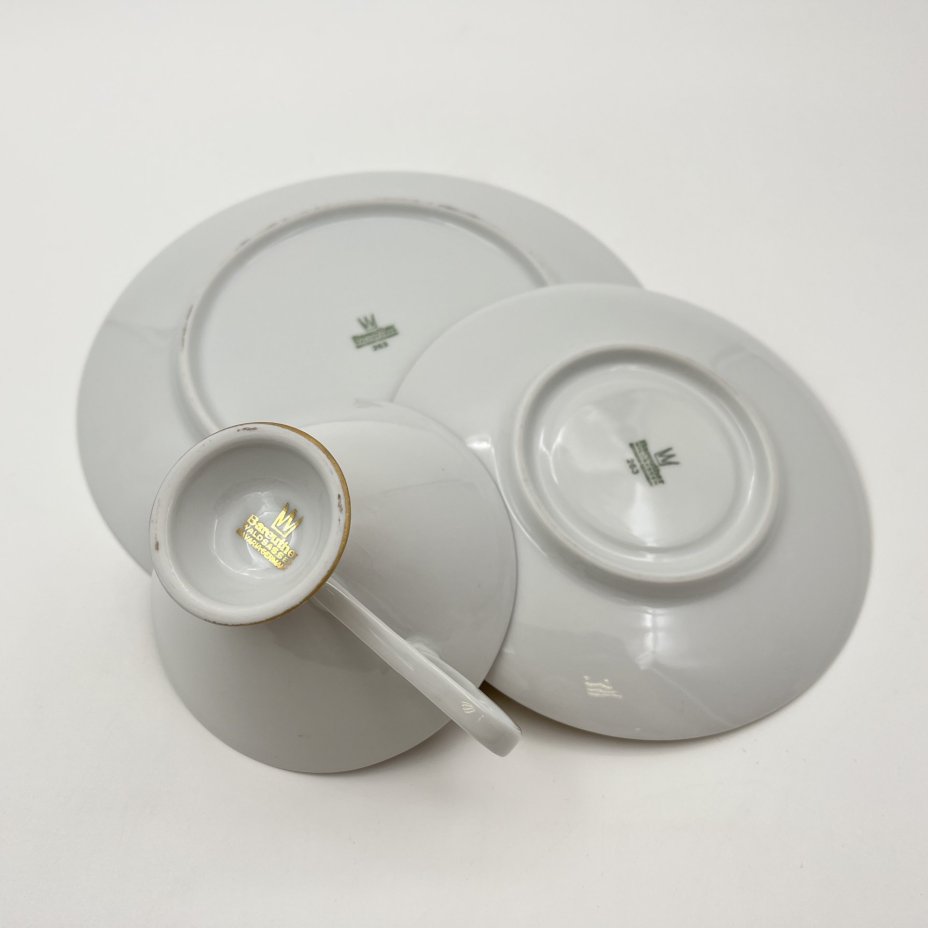 Чайное трио с растительным декором, Waldsassen Bareuther & Co.