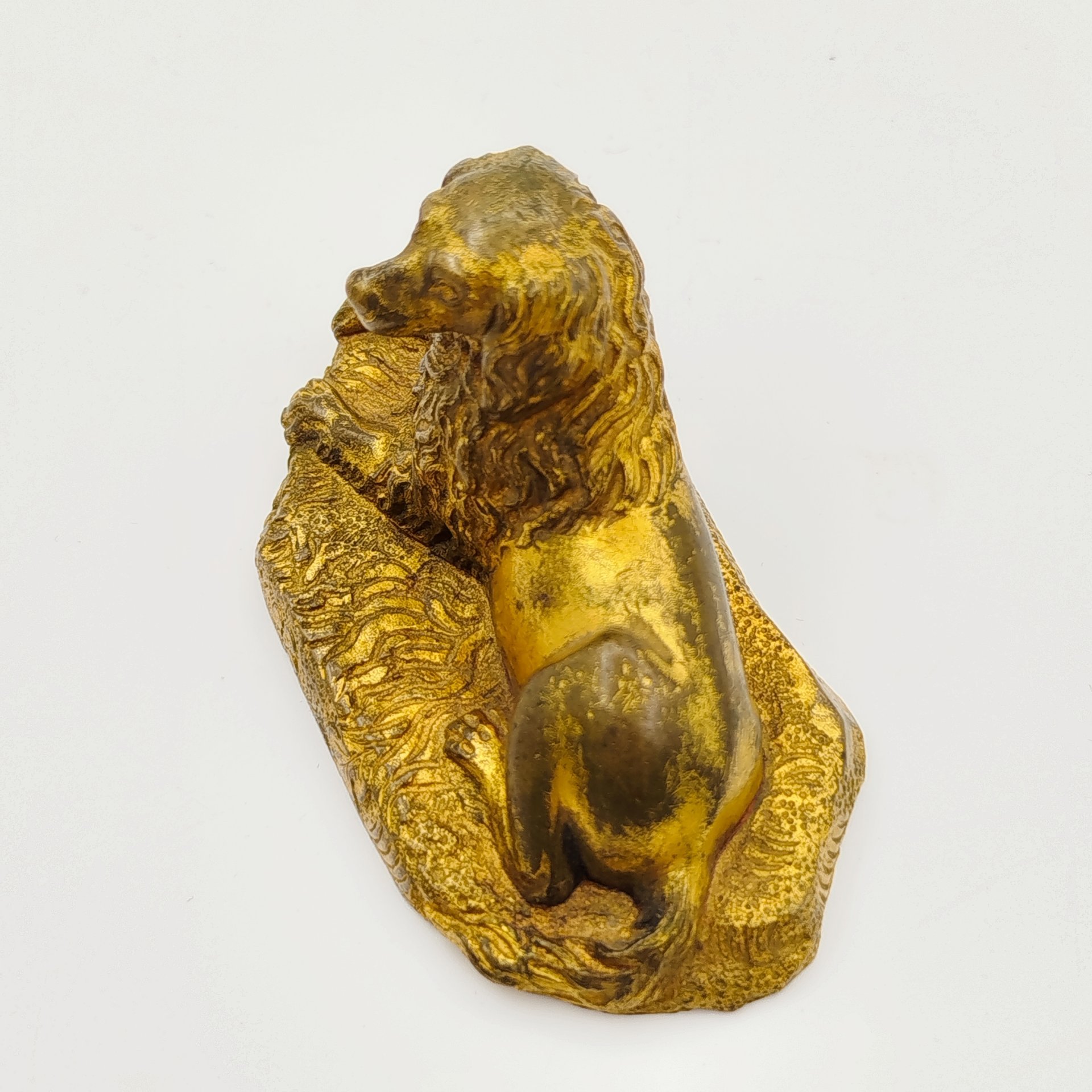 Статуэтка "Лежащая собака", бронза, золочение, Западная Европа, 1890-1920 гг.