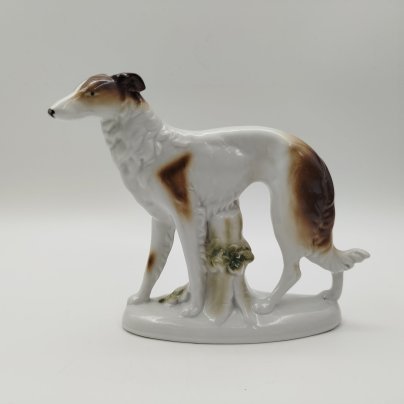 Статуэтка "Борзая", фарфор, роспись, Fasold & Stauch Bock Wallendorf, Германия, 1950-1972 гг., Fasold & Stauch Bock Wallendorf