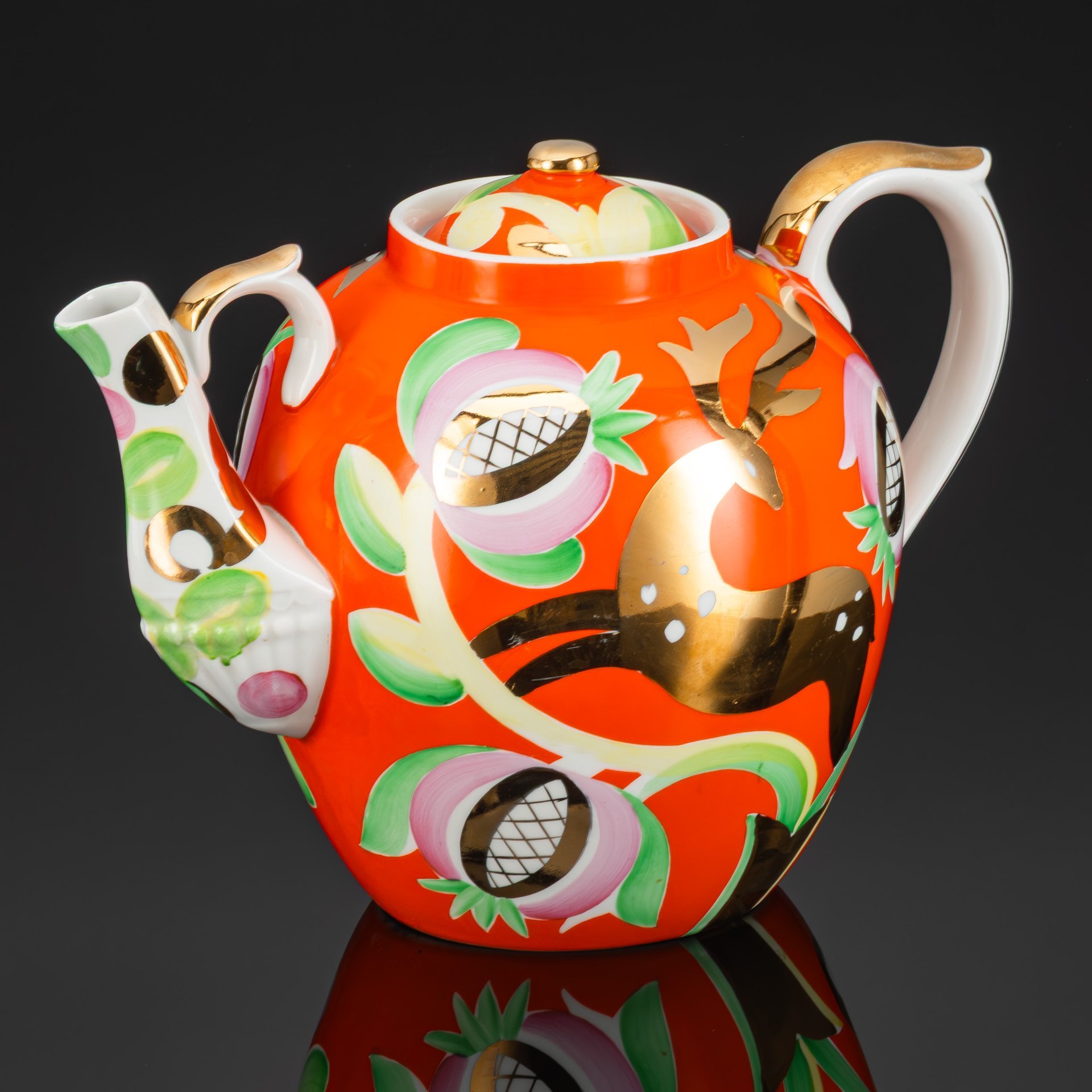 Чайник доливной "Золотой олень", автор П.В. Леонов