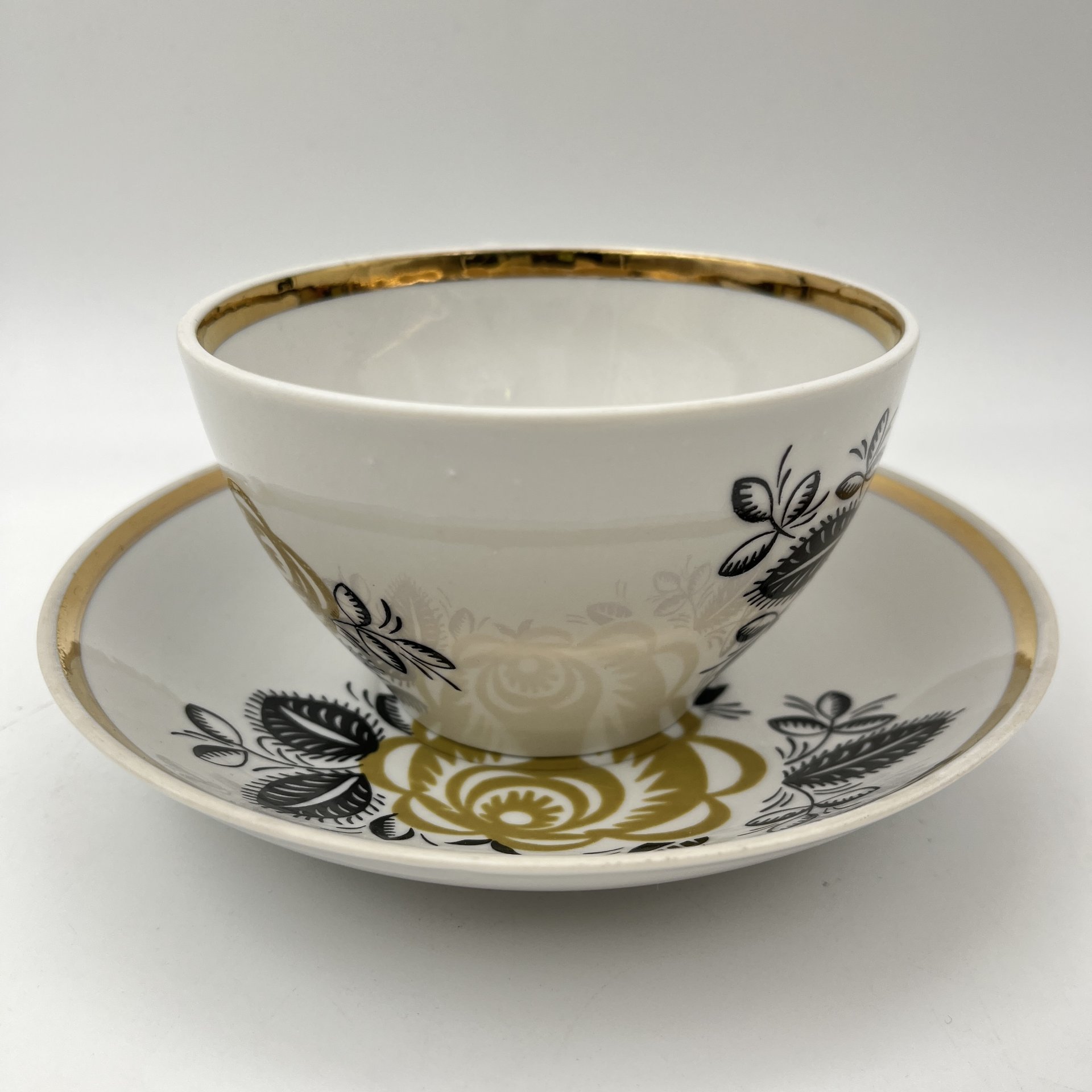 Чайная пара (большая) "Желтая роза"