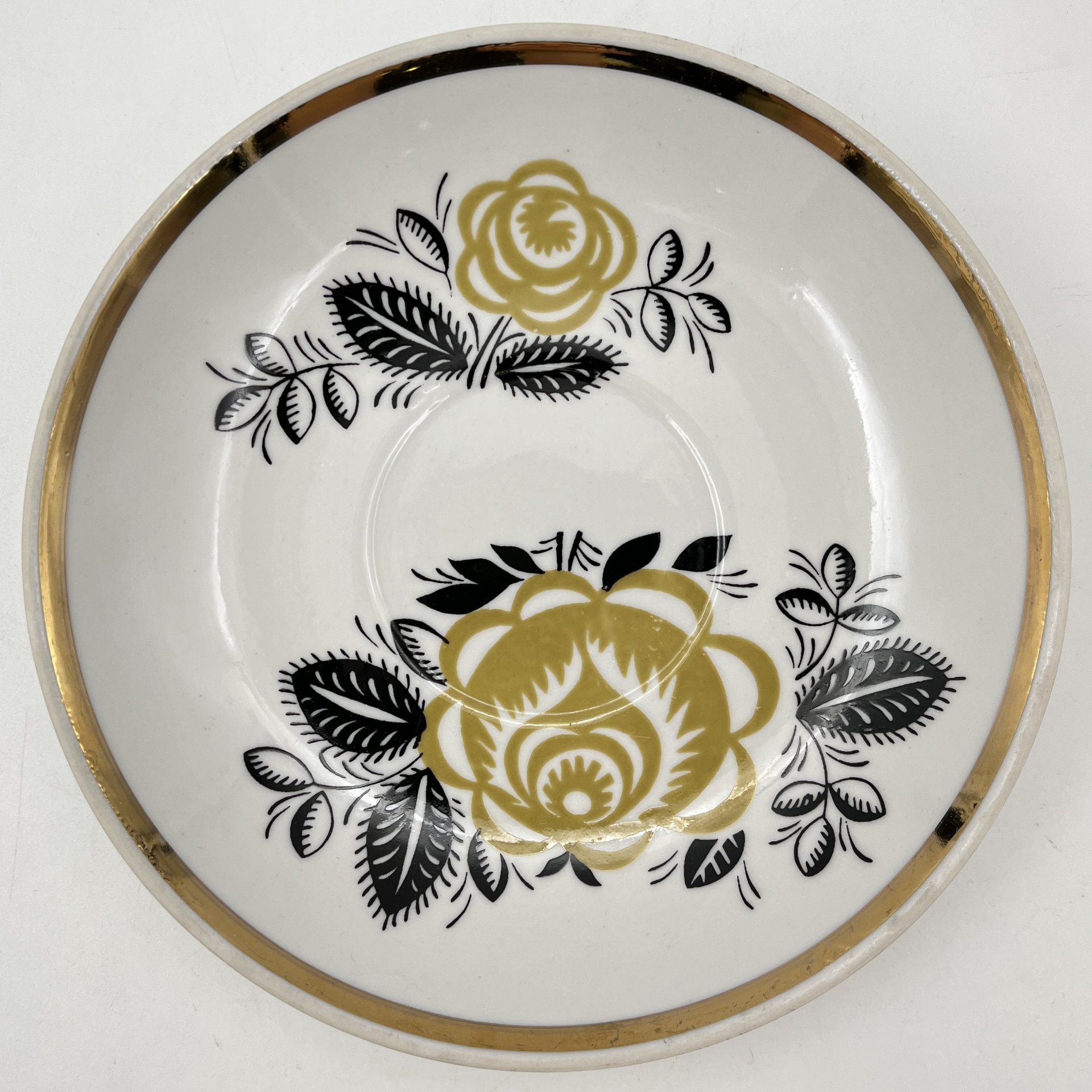 Чайная пара (большая) "Желтая роза"