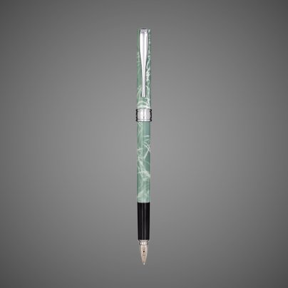 Перьевая ручка Aurora Magellano Lacca Ice CT, перо - F, в подарочной коробке, Лаки и смолы: лак, хром