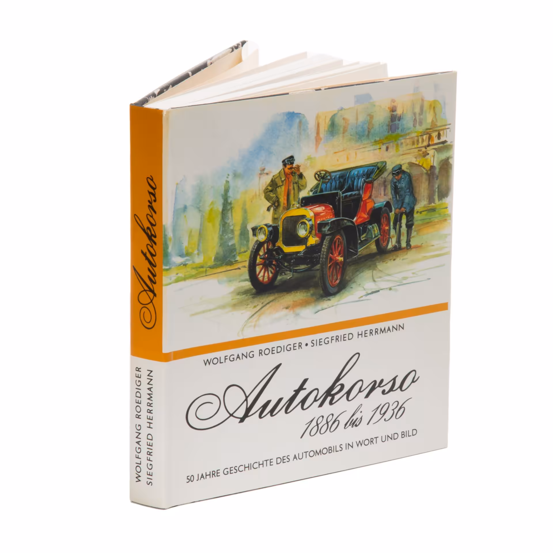 Roediger W., Herrmann S. «Autokorso 1886 bis 1936. 50 Jahre Geschichte des Automobils in Wort und Bild» с суперобложкой в картонном футляре, Издательство «Edition Leipzig»