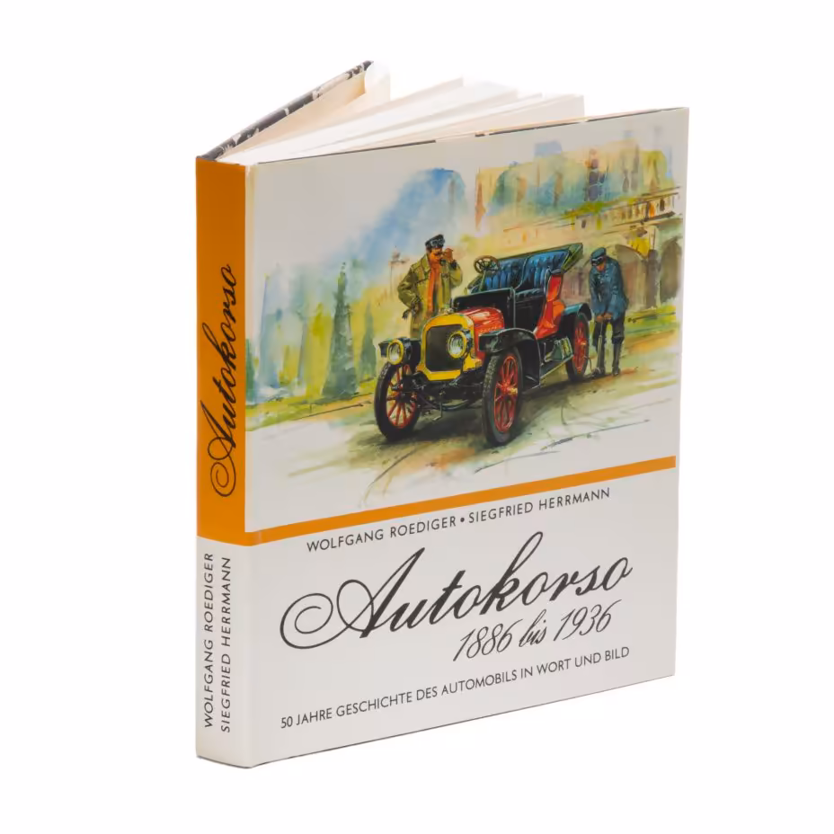 Roediger W., Herrmann S. «Autokorso 1886 bis 1936. 50 Jahre Geschichte des Automobils in Wort und Bild» с суперобложкой в картонном футляре, Издательство «Edition Leipzig»