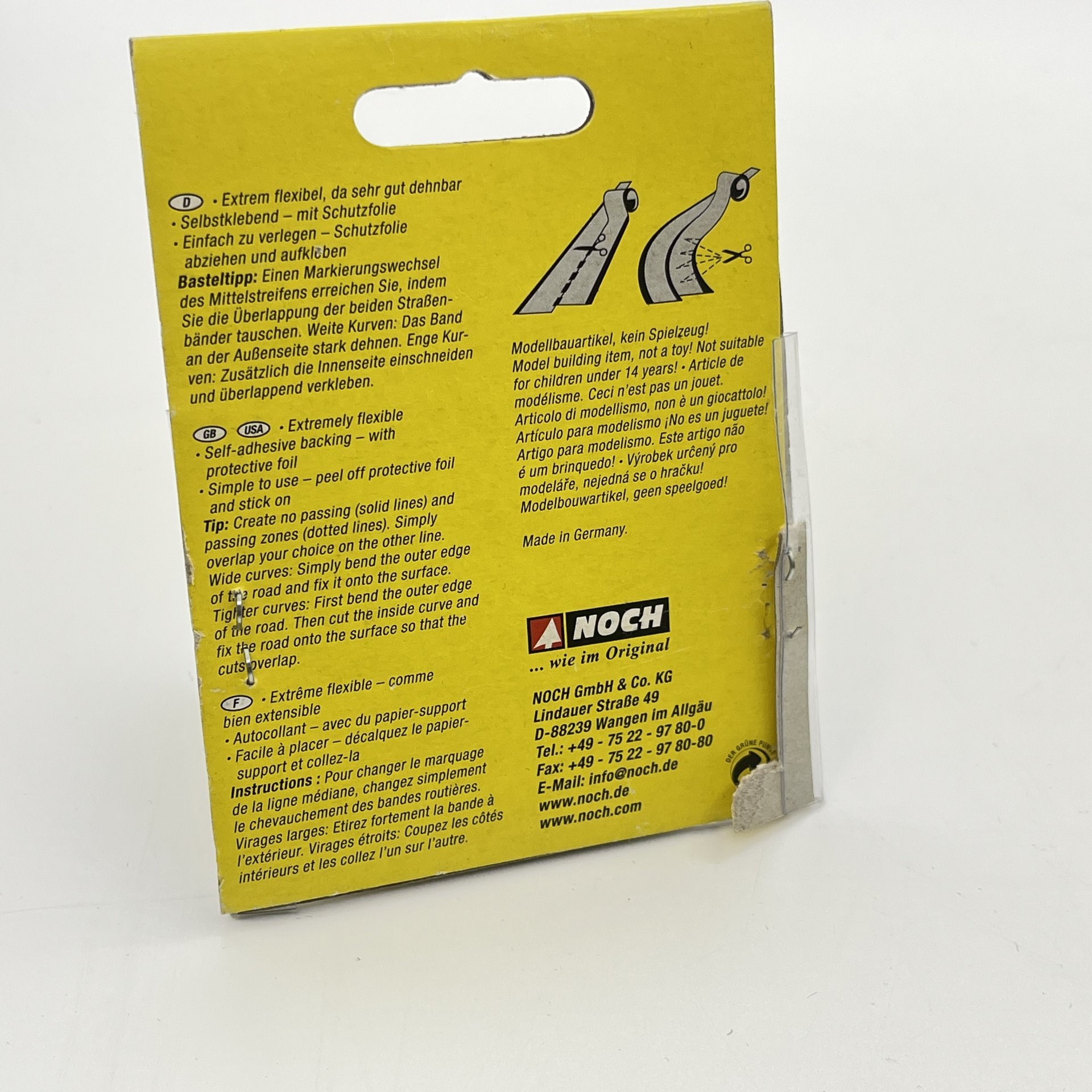 Крепированная бумага для создания дороги в оригинальной упаковке, Noch