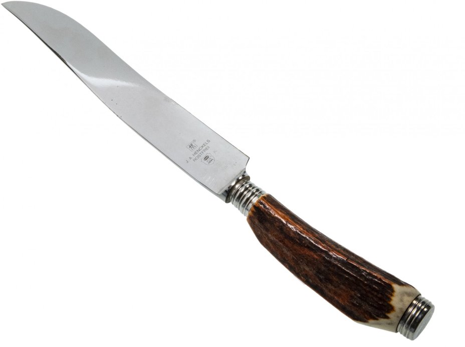 Нож для разделки дичи, сталь, золочение, рог, фирма "Zwilling JA Henckels AG", г. Золинген, Германия, 1970-1980 гг.