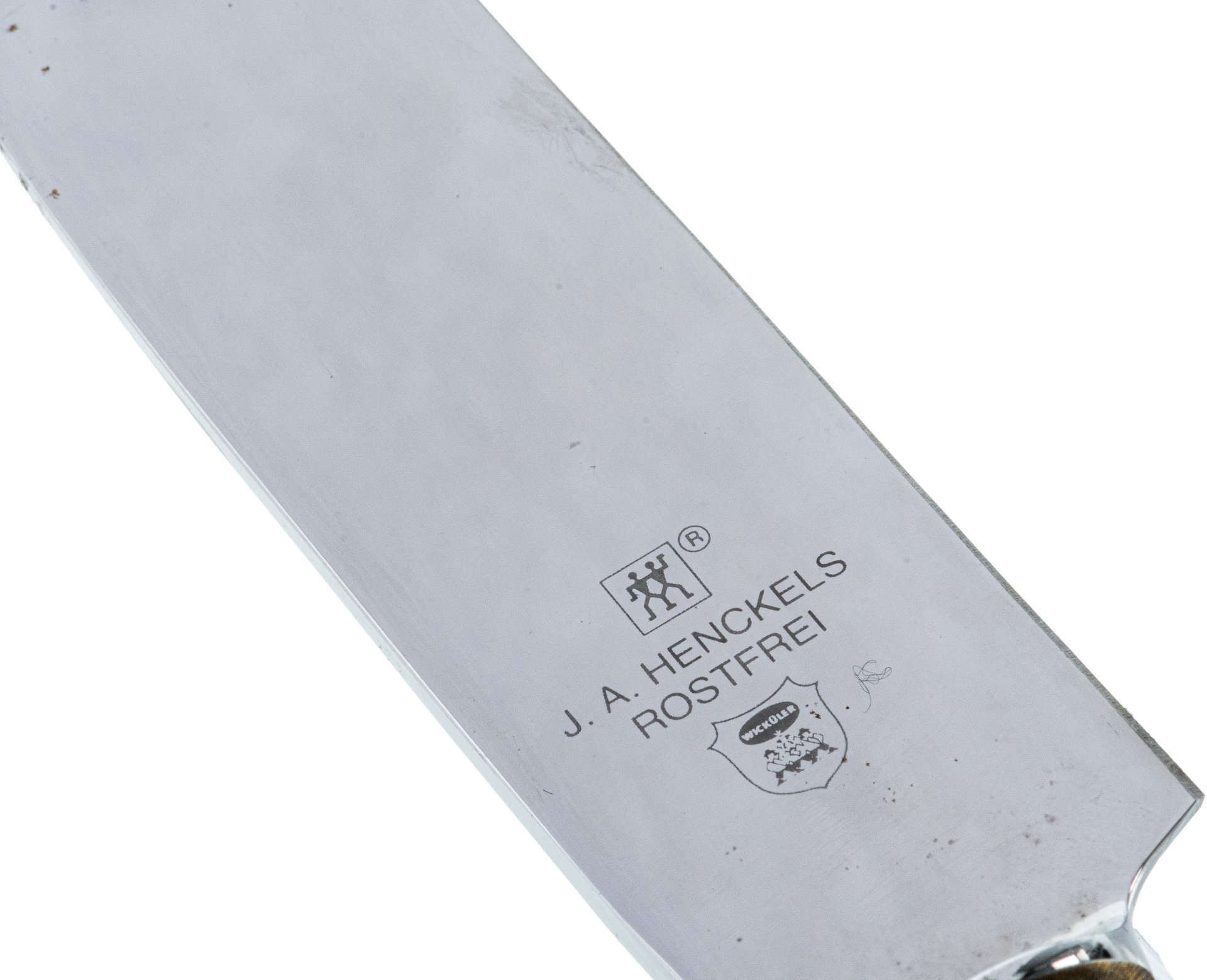 Нож для разделки дичи, сталь, золочение, рог, фирма "Zwilling JA Henckels AG", г. Золинген, Германия, 1970-1980 гг.