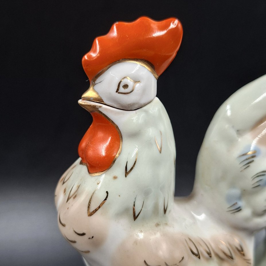 Штоф "Петух", фарфор, роспись, золочение, Городницкий фарфоровый завод, СССР, 1957-1960 гг.