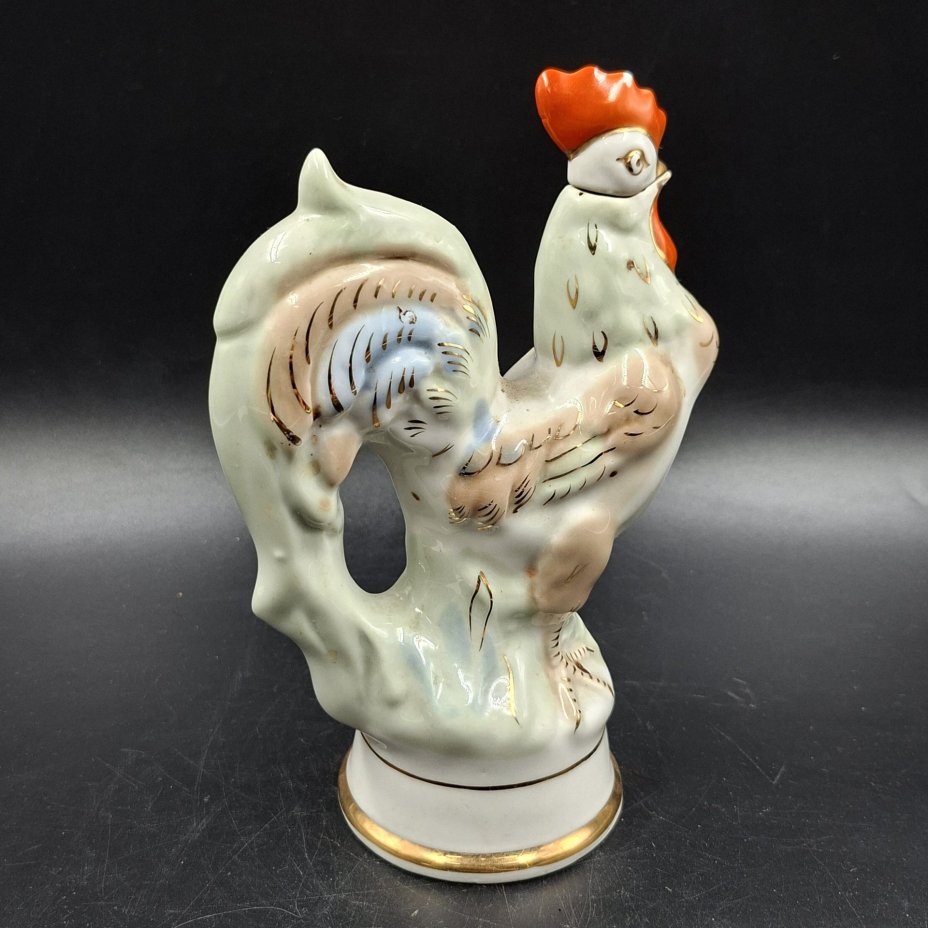 Штоф "Петух", фарфор, роспись, золочение, Городницкий фарфоровый завод, СССР, 1957-1960 гг.