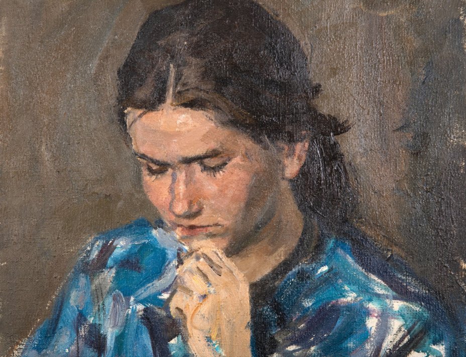 Картина "Студентка", художник Репин Николай Никитович (1932-2023 гг.)