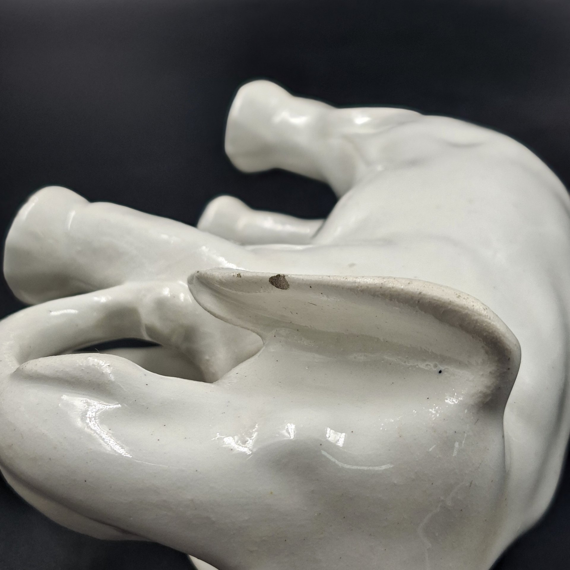 Статуэтка "Слон", фаянс, глазурь, Кировский фаянсовый завод, СССР, 1940-1960 гг.