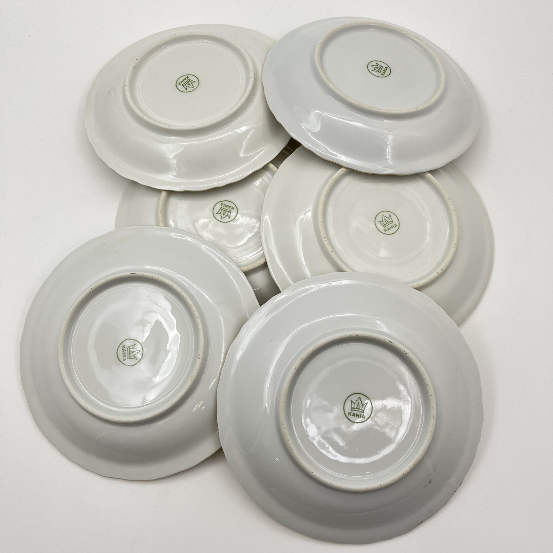 Набор для подачи чая/кофе на 6 персон (13 предметов), украшенный изображением розы, фарфор, деколь, золочение, Kahla, Чехословакия, 1968-1987 гг.