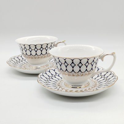 Набор чайных пар с орнаментальным декором на 2 персоны, Best Home Porcelaine, Китай
