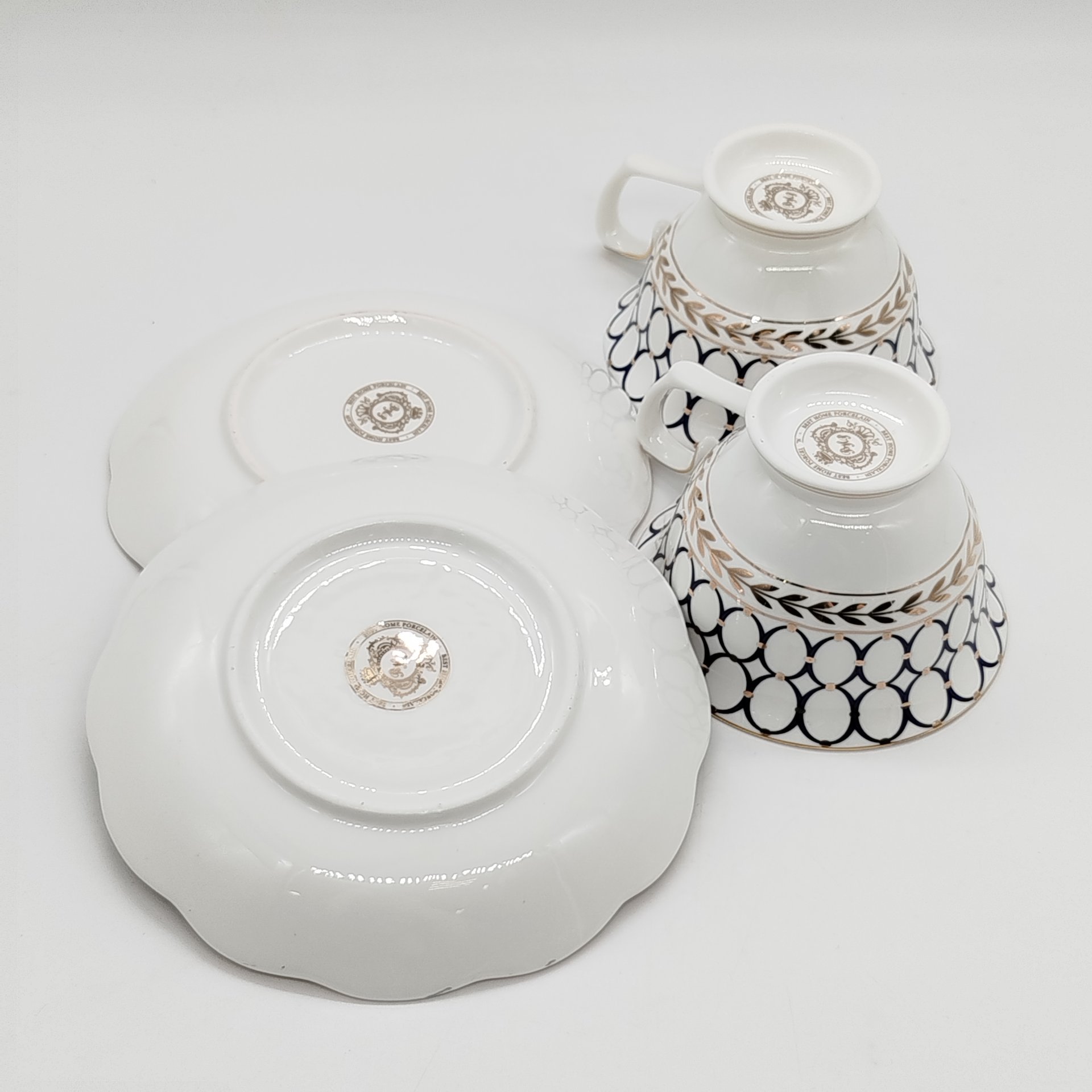 Набор чайных пар с орнаментальным декором на 2 персоны, Best Home Porcelaine, Китай