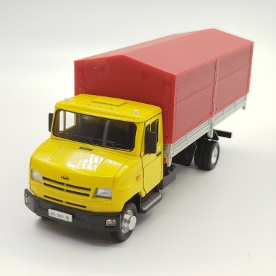 Модель автомобиля "ЗИЛ-131" со съемным тентом, в оригинальной коробке, ОАО "Завод Элекон"