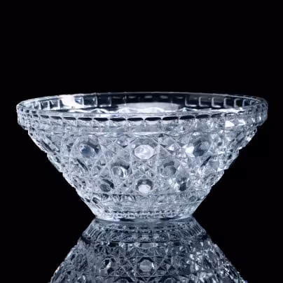 Салатник, хрусталь, алмазная грань, СССР, 1970-1990 гг.