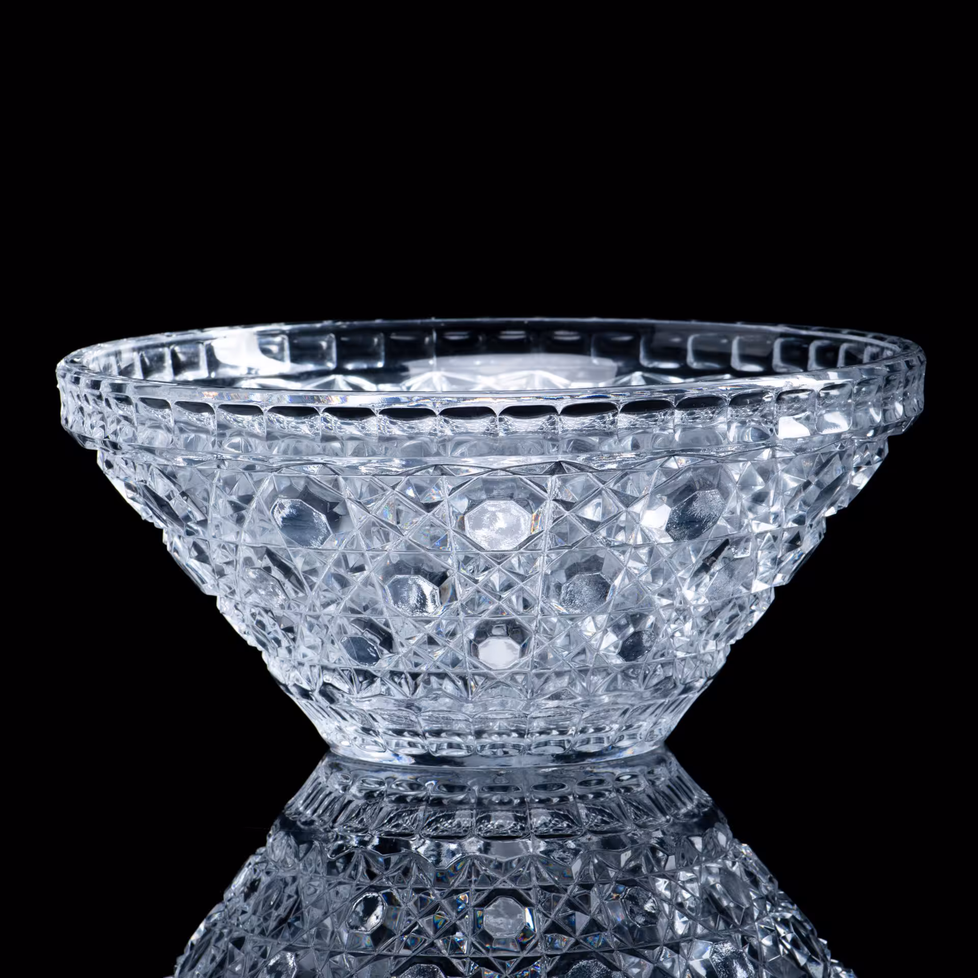 Салатник, хрусталь, алмазная грань, СССР, 1970-1990 гг.