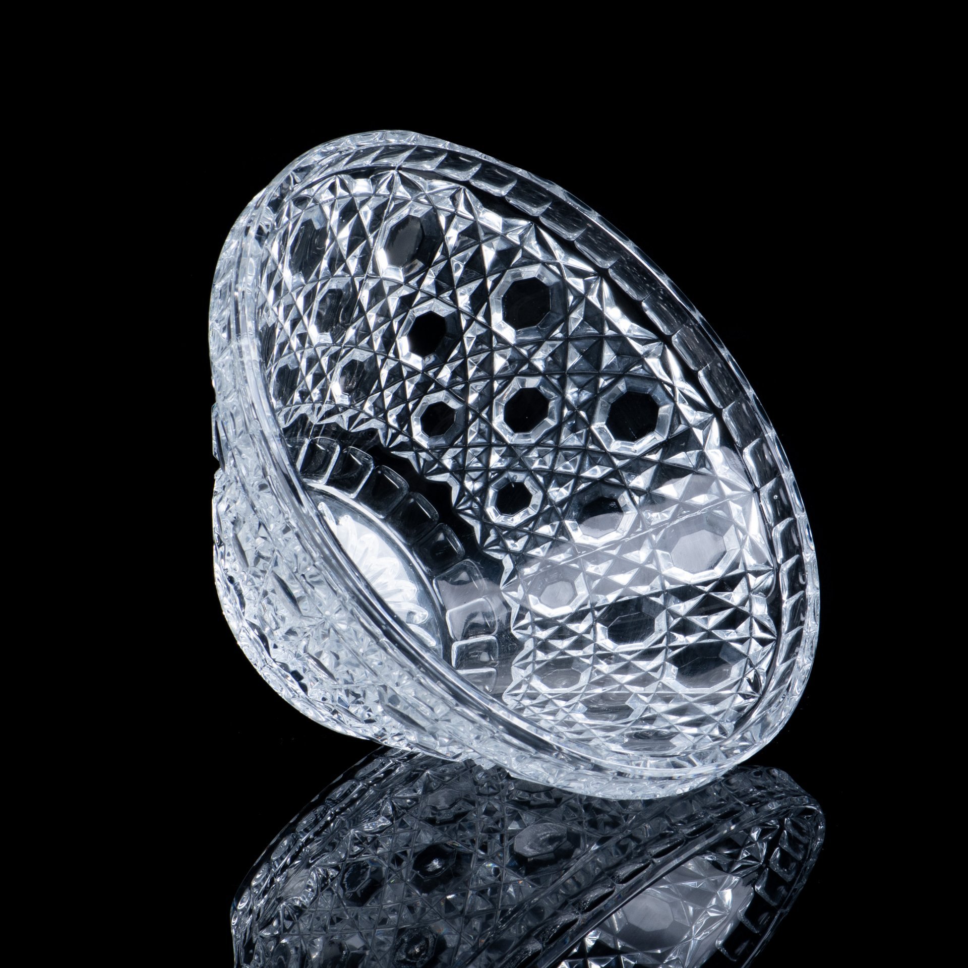 Салатник, хрусталь, алмазная грань, СССР, 1970-1990 гг.