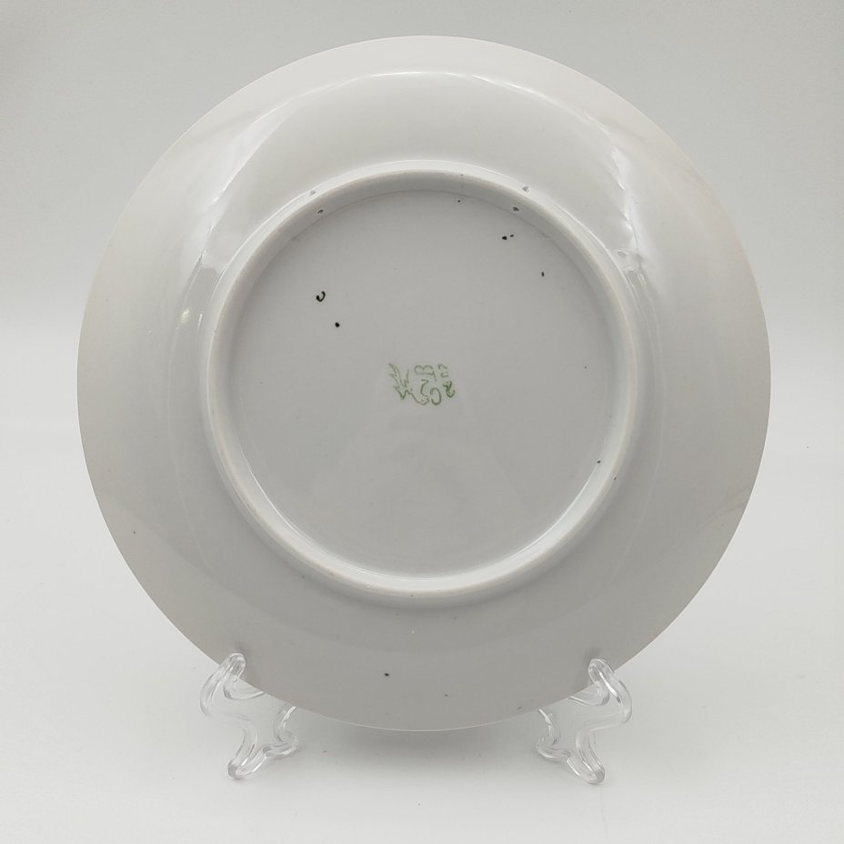 Тарелка декоративная настенная "Пойнтер", фарфор, деколь, Дмитровский фарфоровый завод (ДФЗ Вербилки), СССР, 1965-1991 гг.